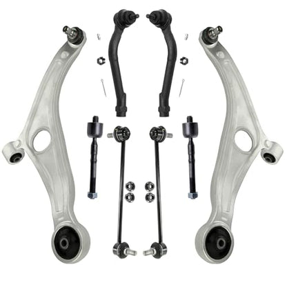 Detroit Axle - 8pc Front End Suspension Kit for Hyundai 15-17 Azera, 14 Sonata, 14-15 Kia Optima, 2 Lower Control Arms w/Ball Joint 2 Sway Bar Links 4 Tie Rod Ends 2014 2015 2016 2017 Replacement - size: 8CS48198/8PC