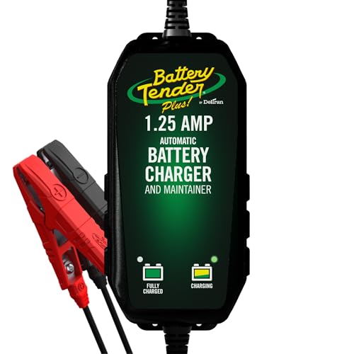 Battery Tender Plus 12V - 1.25 AMP Battery Charger and Maintainer - 022-0185G-DL-WH