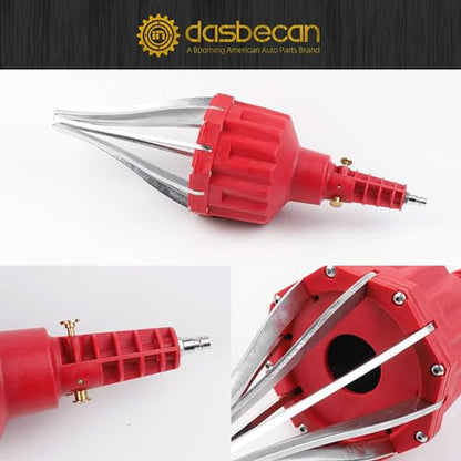 Dasbecan Upgraded Pneumatic CV Boot Expander Tool, CV Boot Clamp Tool Kit | Universal CV Axle Boot Spreader with 3 CV Joint Boot Clamp Pliers , 1 Boot, 15 Clamps and 4 1/4" NPT Air Hose Nipple - color: Red, size: Pro Kit (3 Pliers + 1 Boot + 15 Clamps)