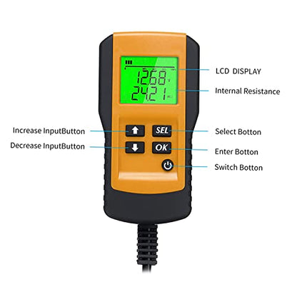 Battery Tester Car Battery Load Tester 12V 100 9999CCA Digital Battery Analyzer for Cars and