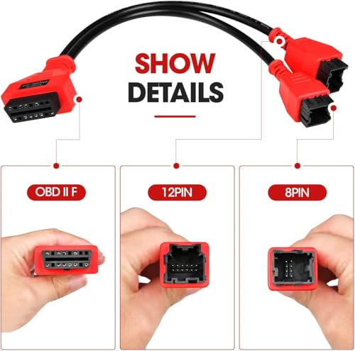 OBD2 Adapter SGW Cable for Jcan Alfa Romeo Dodge Ram Jeep Fiat Fca Chrysler 12+8 adapter Cable Connector Security Gateway bypass Protocol Programming Compatible with DS808 Test DS808 MS905 MS906 MS908