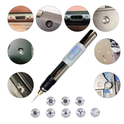 Damaged Screw Removal For Cell Phone Rechargeable Broken Screw Extractor Kit for Iphone Cell Phone Repair Tool 4 Size Grinding Heads Portable Screw Extractor for Laptop/Pad Electronic Products