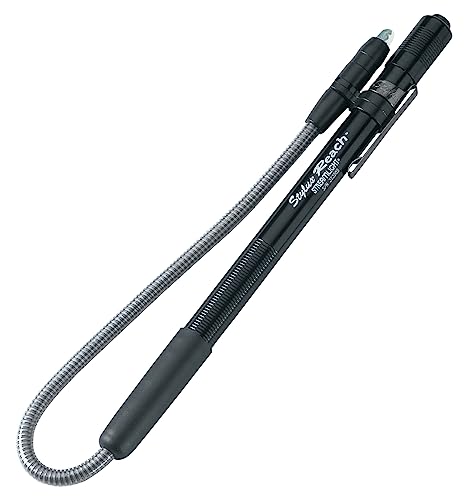 Streamlight 65618 Stylus Reach 11-Lumen White LED Pen Light for Mechanics, Inspectors, and Technicians with Flexible 7-Inch Extension Cable and 3 AAAA Alkaline Batteries, Black - color: Black