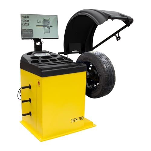 Premium Automatic Wheel Balancer with 24" Color LCD, Auto A/D Measurement, Laser Guide & Electronic Brake, 10-26" Rim, 0.25KW Pure Copper Motor, 110V for Professional Tire Shop