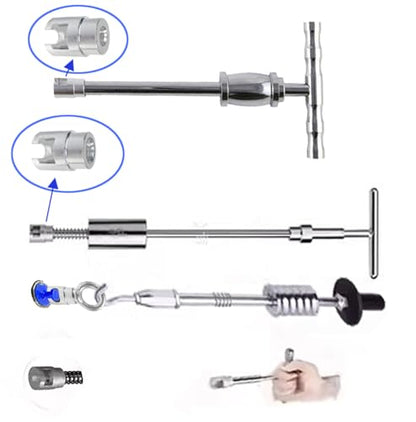 2Pcs Slide Hammer Dent Puller, M12 Dent Repair Puller Head for Cars | Durable Aluminum Alloy, For Minor Car & Motorcycle Dents, No Plastic Bumpers Or Large Dents, Pulling Tab Adapter - size: M12