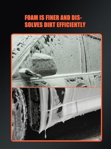 SPTA Pressure Foam Sprayer, 2.25L/76 oz Electric Pressurized Soap Sprayer Car Foam Sprayer, Cordless Pump Sprayer, Car Wash Pressure Washer Foamer with 500ML Shampoo for Detailing