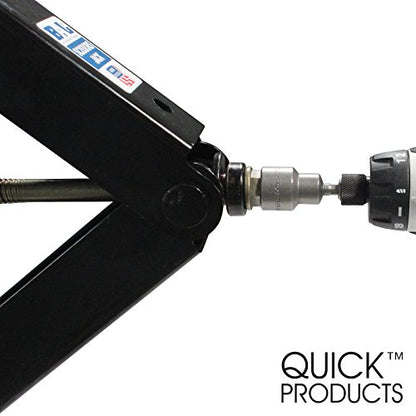 Quick Products QPLSJS Deluxe Quick-Connect Heavy-Duty Scissor Jack Leveling Socket for Power Drill - Each - size: Each