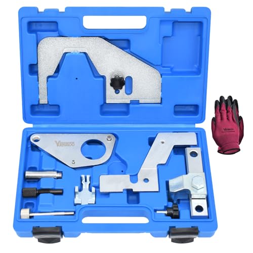 Engine Camshaft Timing Locking Tool Kit, Compatible with Jaguar Land Rover Evoque 2.0T, Ford Focus Mondeo Lincoln 2.0 SCTi Ecoboost Ti-VCT, 2.3T Mustang 303-1594 303-1595 303-1565 303-1504 - size: 9PCS Kit