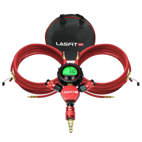 [2026 Upgraded] LASFIT H4 Tire Inflation Deflation System [No Leak & Kink] 200″ Wheelbase Universal Rapid High Flow Off Road Tire Deflator, 4 Tire Air Up Down to Inflate or Deflate at Once