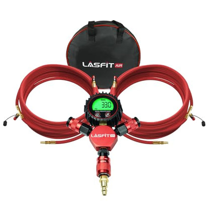 [2026 Upgraded] LASFIT H4 Tire Inflation Deflation System [No Leak & Kink] 200″ Wheelbase Universal Rapid High Flow Off Road Tire Deflator, 4 Tire Air Up Down to Inflate or Deflate at Once