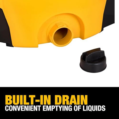 DEWALT 12 Gallon STEALTHSONIC Ultra Quiet Poly Wet Dry Vacuum, DXV12P-QTA Powerful Suction Noise Reduction Vac, 5.5 Peak HP Shop Vacuum for Jobsite/Workshop, Reduce Motor Noise - size: 12 Gallon