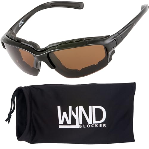 Motorcycle Riding Glasses Extreme Sports Wrap Sunglasses - color: Black | Amber