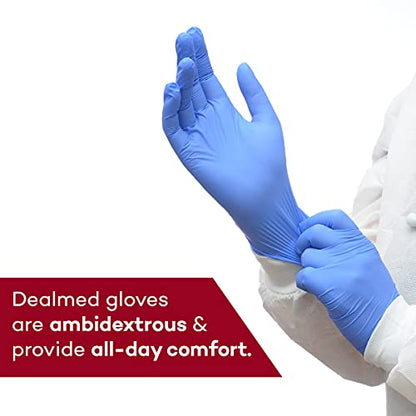 Dealmed Medical Exam Gloves – 2000 Count Large Nitrile Gloves, Disposable Non-Irritating Latex Free, Multi-Purpose Use for a First Aid Kit and Medical Facilities - color: Purple (Case of 10), size: Large (Pack of 200)