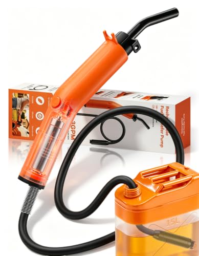 Fuel Transfer Pump, 3GPM Battery Powered Electric Siphon Pump for Gasoline Diesel Water, with All-Weather Hose, Portable Gas Can Pump for Fuel Transfer, Ultra-Fast Oil Transfer Pump - size: S