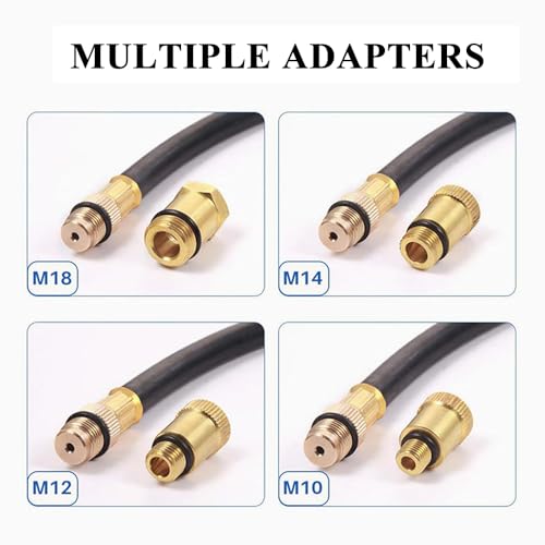 Automotive Compression Tester Kit with Spark Plug Tester,Compression Tester Petrol 0-20 Bar & 0-300 psi, Car Compression Tester for Engine Compression Test Measure Car M10 M12 M14 M18 - color: red