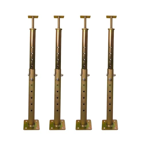 4 Pack House Floor Joist Support Jack 19.5"-34.5" Adjustable for Leveling | Screw Jack Post Pole, for Lifting Home Foundation Basement Crawl Space Beam, Galvanized - size: 19.5-34.5 inch