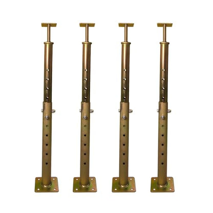 4 Pack House Floor Joist Support Jack 19.5"-34.5" Adjustable for Leveling | Screw Jack Post Pole, for Lifting Home Foundation Basement Crawl Space Beam, Galvanized - size: 19.5-34.5 inch