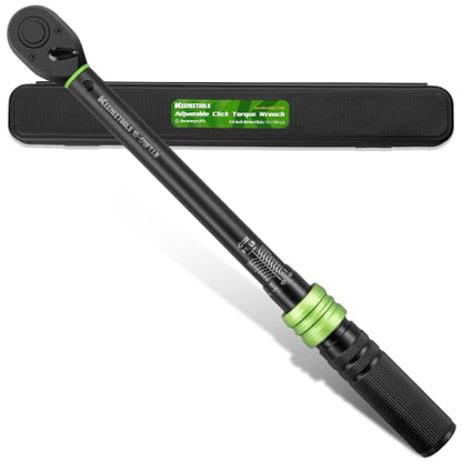 1/2 Inch Drive Torque Wrench 10-170 Ft-Lb for Car Repair | Click Torque Wrench (13.6-230.5Nm) with 3% Precision Dual-Direction Range,72 Tooth Head for Automotive Maintenance,DIY Garage - size: 1/2" 10-170FT