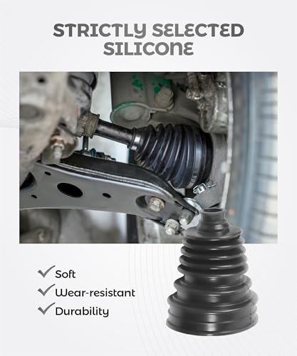 2PCS CV Axle Boot Repair Kit,Car Accessories Silicone CV Boot Repair Kit Includes 4 Stainless Steel Clamp and 6 Nylon Cable Ties,Universal Constant Velocity Boots Set,Suitable for Most Vehicle