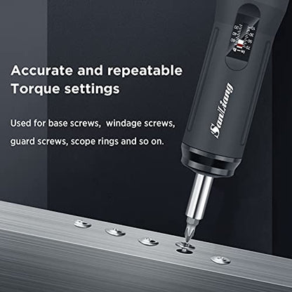 Sanliang Torque Screwdriver Wrench Driver Bits Set 10-70 Inch Pounds lbs for Maintenance,Tools, Bike Repairing and Mounting. (10-70 in-lbs)