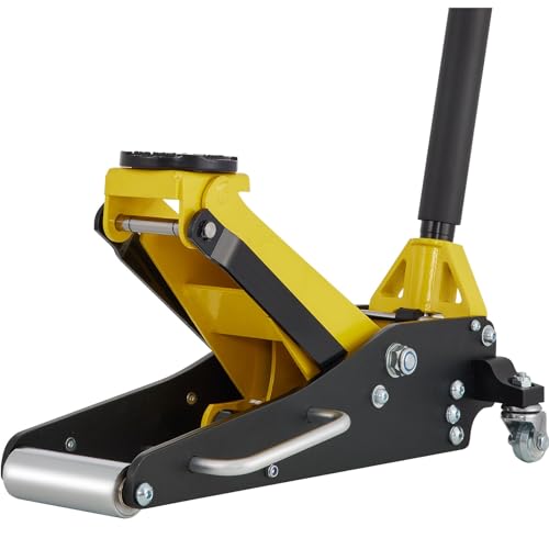 1.5 Ton Low Profile Aluminum Steel Racing Floor Jack Dual Pump Lift | Heavy-duty steel & aluminum construction, 3300 lbs capacity, dual pump system, low profile design for easy car lifting,