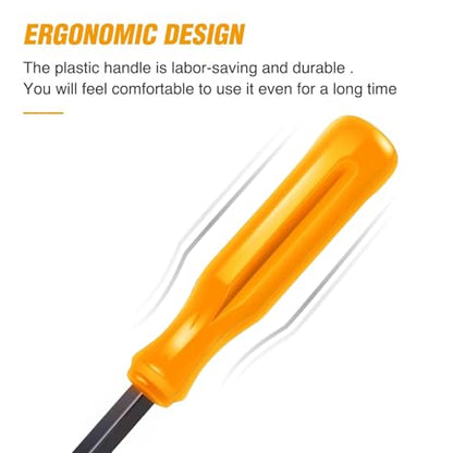 GOOACC Car Panel/Upholstery Remover Ergonomic Stainless Steel Fastener Remover - Easily Removes Plastic Fasteners Reduces Damage to Panels and Loss of Clips Yellow - color: Yellow, size: 1Pc Remover