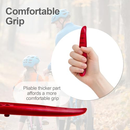 Prutomr Ultra Strong Bicycle Tyre Levers, 2 Sets Compact Bike Tire Repair Kit, Sturdy Plastic Bike Tire Spoons Set, Reliable Cycling Changing Tools, Quick Repair Pry Bar Lever Kits, Red, Black
