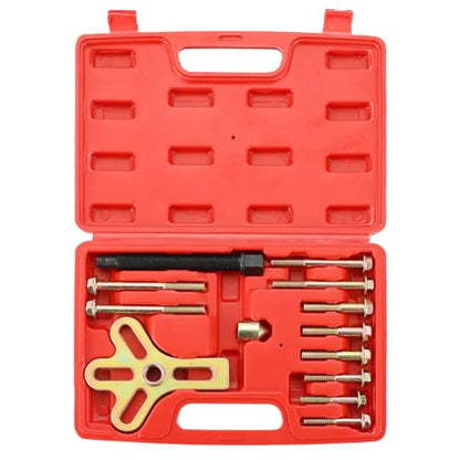 NYXOVA Harmonic Balancer Steering Wheel Puller Kit, 13pcs Steering Wheel Puller, Harmonic Balance Puller Yoke