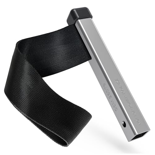 Adjustable 1/2" Drive Strap Wrench with Anti-Slip Nylon Belt. Universal for Car, Motorcycle, Semi Truck & Small Engine Oil Filter Removal