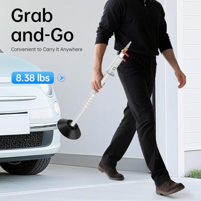 Air Pneumatic Dent Puller Kit, 24.2" Slide Hammer with 3 Suction Cups (3.2" 4.7" 6.1"), Car Dent Repair Tool for Auto Body, Suction Cup Dent Puller for Paintless Dent Removal