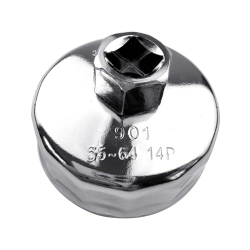 64mm/2.5Inches 14 flutes Oil Filter Wrench for Honda,Yamaha,Mazda,Nissan,Motorcycle,Polaris,Indian Challenger, Tool for Car Oil Change