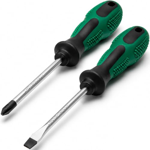 4Inch Screwdriver Set,PH2&SL6 Magnetic Screwdrivers Cushion Grip | PH2 & SL6 screwdrivers with 4-inch Blades and Ergonomic Cushion-grip Handles for Reliable Daily Use