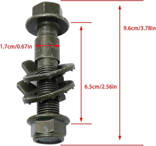 81290 2PCS 17mm Adjustable Camber Correction Alignment Kit for Front Wheels Cam Bolts for Lexus for Toyota - size: 2PCS 17mm