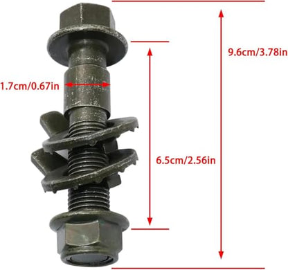 81290 2PCS 17mm Adjustable Camber Correction Alignment Kit for Front Wheels Cam Bolts for Lexus for Toyota - size: 2PCS 17mm