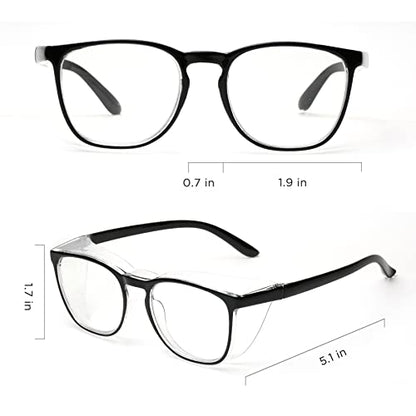 JOO'RTI Anti-Fog Safety Goggles Anti-Blue Light Saftey Glasses Anti-Dust Protective Eyewear for Women and Men - color: Black