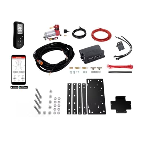 TrendsAuto Firestone Airide Red Label Air Spring Rear Kit with Air Command Dual Wireless App & Remote Kit Standard Compressor fits 2011 2026 Silverado Sierra 2500HD 3500HD | Includes TrendsAuto Decal - size: Dual Path