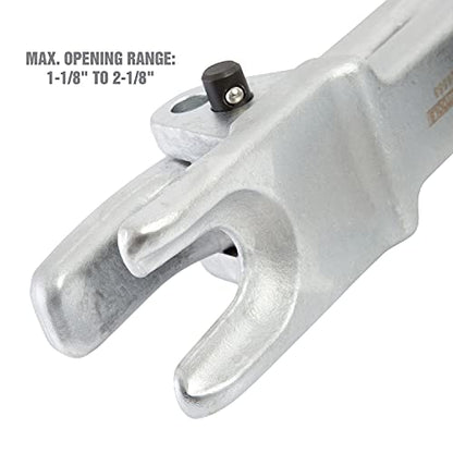OEMTOOLS 26553 Ball Joint Separator, Adjustable Ball Joint Removal Tool for Various Sizes, Steel Construction Balljoint Separator with Black Oxide Pins, Ideal Ball Joint Tool
