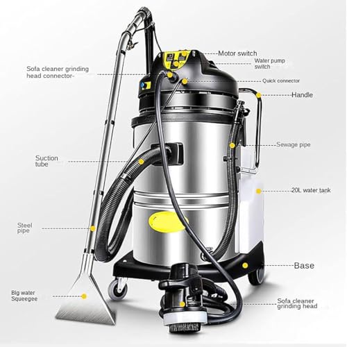 20L/30L/40L Commercial Carpet Cleaner Machine - 3 in 1 Portable Ex-tractor for Car Detailing | Stainless Steel Body Carpet/Sofas Cleaner Machine,20L - size: 20L