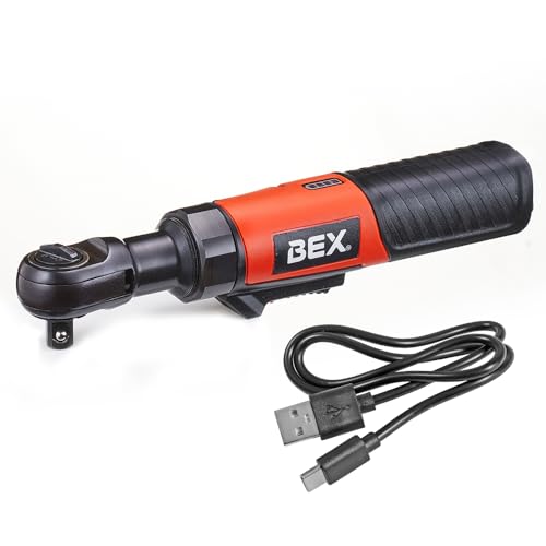 BEX 3/8" portable slim electric ratchet USB charging mini electric ratchet pocket tools cabinet assembly bicycle repair Rechargeable light torque Ratchet Wrench for faster screw fastening