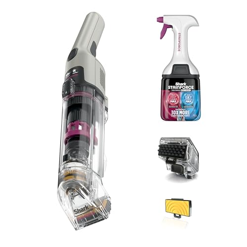 Shark StainForce Cordless Portable Spot, Stain, & Odor Remover System for Carpets, Area Rugs, Upholstery, Stairs, Cars, Accessories, and Full-Size Cleaning Solution, Beige, HX095BRN - style: StainForce w/ Stain Eliminator Tool - No Caddy
