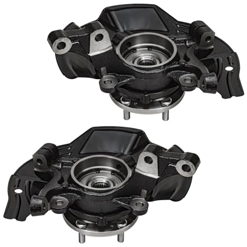 Detroit Axle - 2.4L Front 4pc Steering Knuckles Kit for 2011 Kia Optima, 2 Steering Knuckles & Wheel Bearing Hubs 2 Outer Tie Rods Replacement - size: 4SU47760/Kit