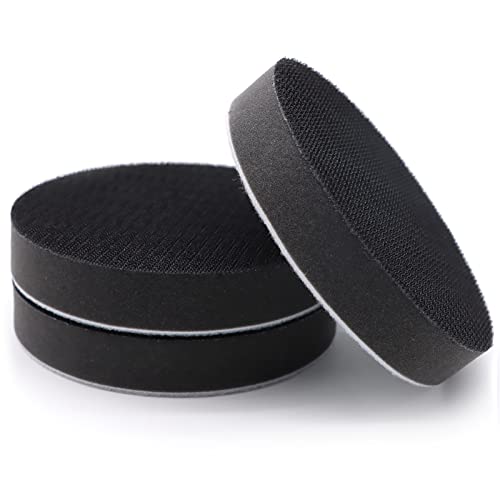 3 Pack Interface Pads, 5 Inch Hook and Loop Soft Density Sponge Cushion Buffer Backing Pad, Foam Sanding Interface Pads for Orbital Sander Automotive Woodworking Polishing - size: 5 inch - 3 Pack