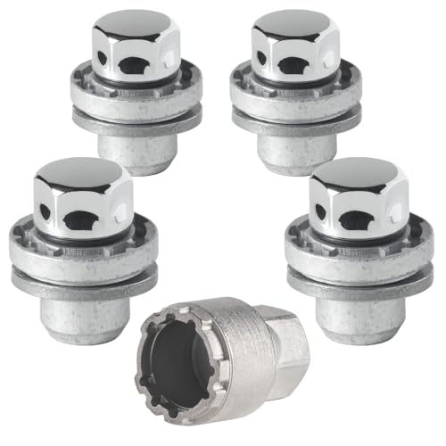Farad GalaxyLock 382/M Chromed Lug nut Wheel-Locks Kit Suitable for Toyota Camry (M12 X 1.5 Thread Size) - Set of 4 Lug Nuts + 1 Key