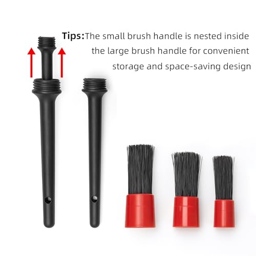 TICARVE 9Pcs Car Detailing Kit for Dash, Air Vents, Keyboard & Electronics | Car Interior Cleaning Kit, Dust Removal Cleaning Kit, Auto Deep Cleaning Detailing Tools, Hard-to-Reach Cleaning Kit
