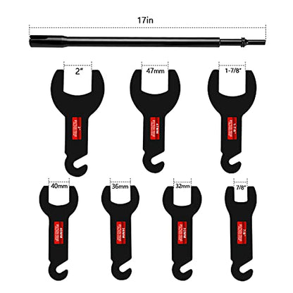BETOOLL 8PCS Pneumatic Fan Clutch Wrench - 43300 Removal Tool Kit, Auto Repair Spanner Kit Installs Compatible With Ford, GM, Chrysler and Jeep
