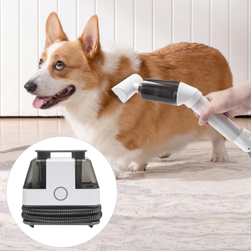 Upholstery Cleaner Machine 15KPa Portable Carpet Couch Deep Cleaner, Handheld Rug Spot Cleaner, Small Extractor Vacuum for Furniture Hand Held Sofa Shampooer for Car Seat Pet Stain (White)
