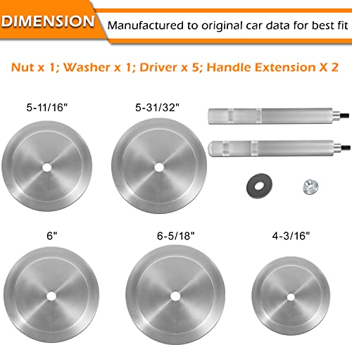 61850 Truck Hub Seal Installer Kit Fit for Size Seal for Class 7 & Class 8 Trucks, Trailers and Some Medium Duty Trucks