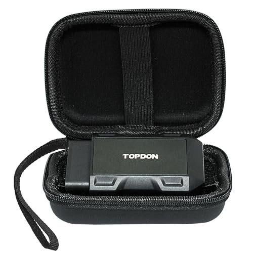Topdon Scanner case Bluetooth OBD2 Car Scan Tool Code Reader Diagnostic Tool Bag,Key Matching Instrument Bag, Storage Holder Box for USB Cables,Compatible with Topscan/Carpal/XTOOL A30M (Bag Only)