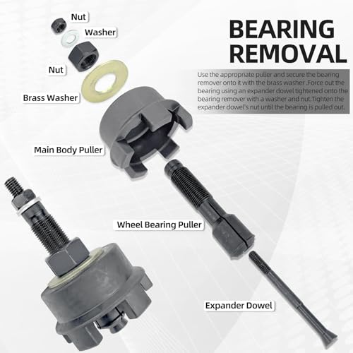 ‌Motorcycle Wheel Bearing Puller Tool Kit for Harley Davidson (2000+) | Fits 3/4", 1", 25mm Bearings Removal & Installation Tool