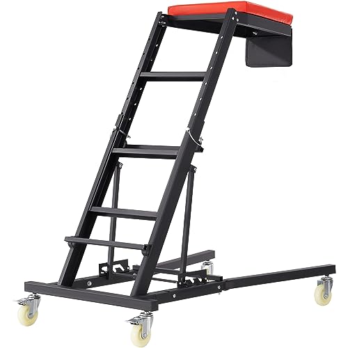 VEVOR Automotive Topside Creeper, 400 LBS Capacity High Creeper with 48" to 76" Adjustable Height, 4 Swivel Caster Wheels, Heavy Duty Automotive Engine Creeper, Ideal for Auto Repair and Maintenance - size: 48-76 inch, style: H